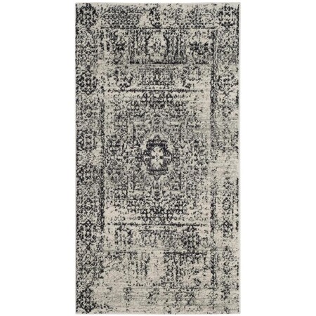 Safavieh Evoke Power Loomed Accent Area Rug, Ivory and Black - 2 ft.-2 in. x 4 ft. EVK260T-24
